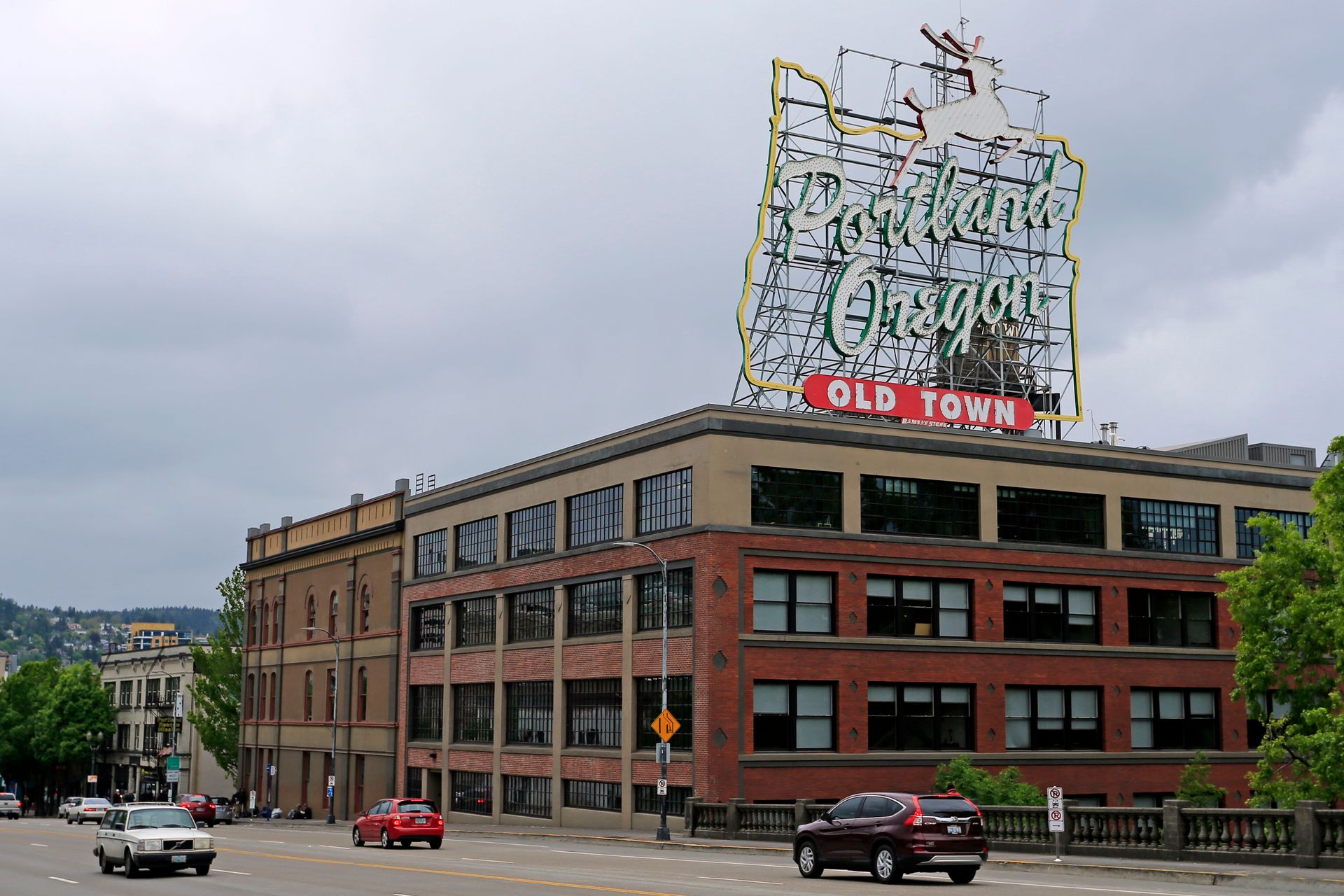 Historic White Stag sign in Portland, Oregon